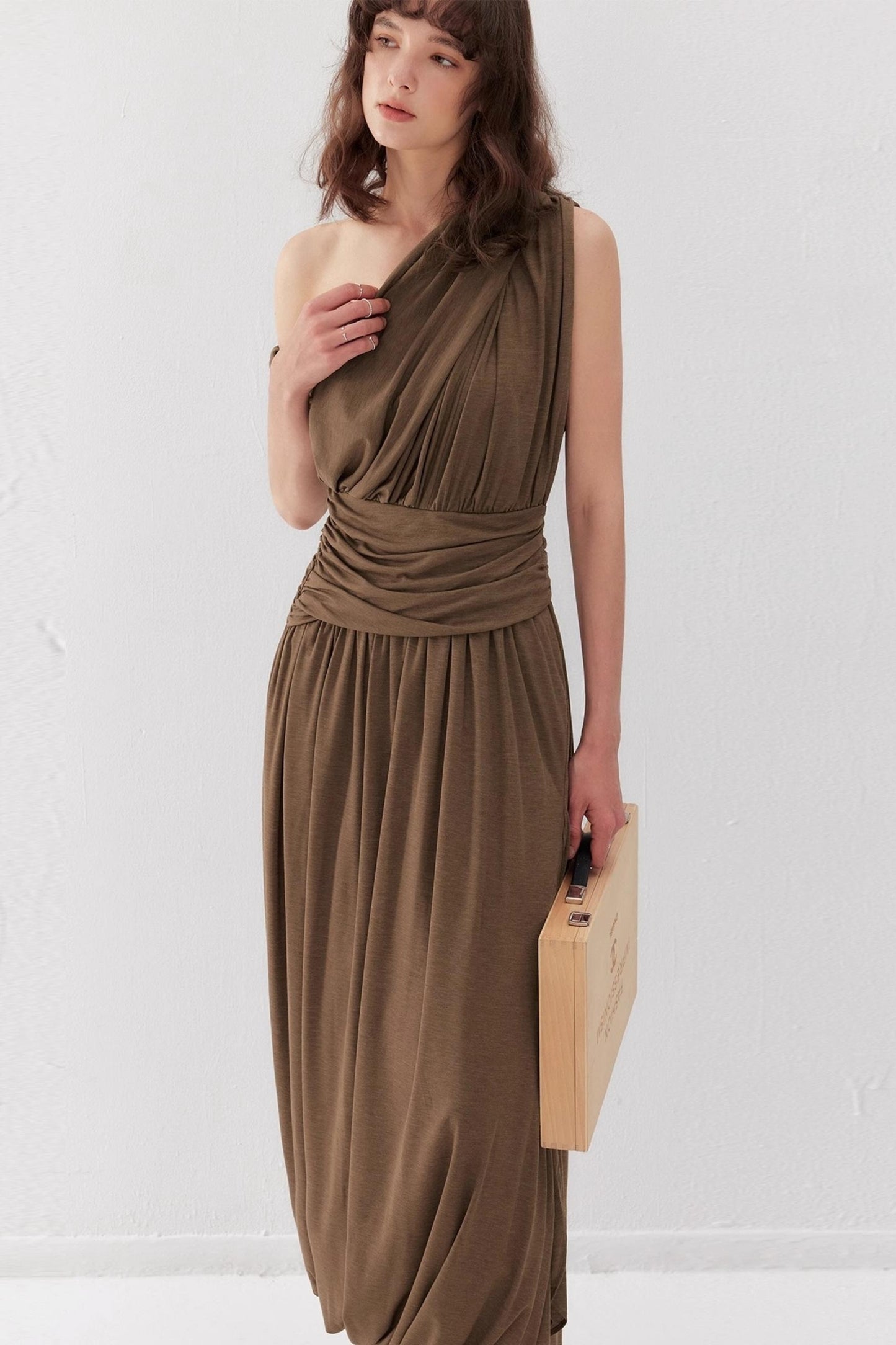 Chic Vintage Pleated Swing Dress