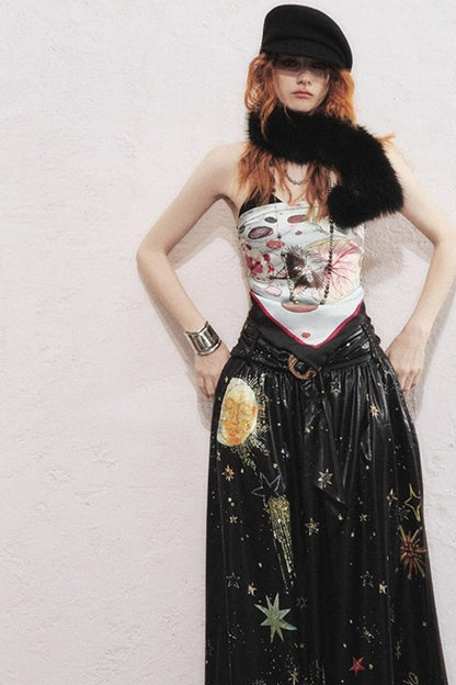 Watercolor Begonia Satin Scarf