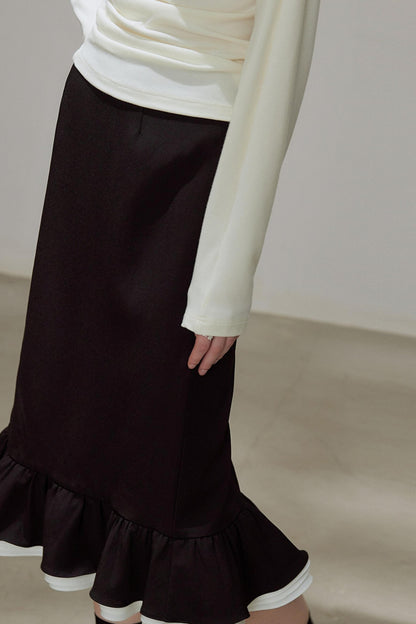 High-Waisted Black Mermaid Skirt