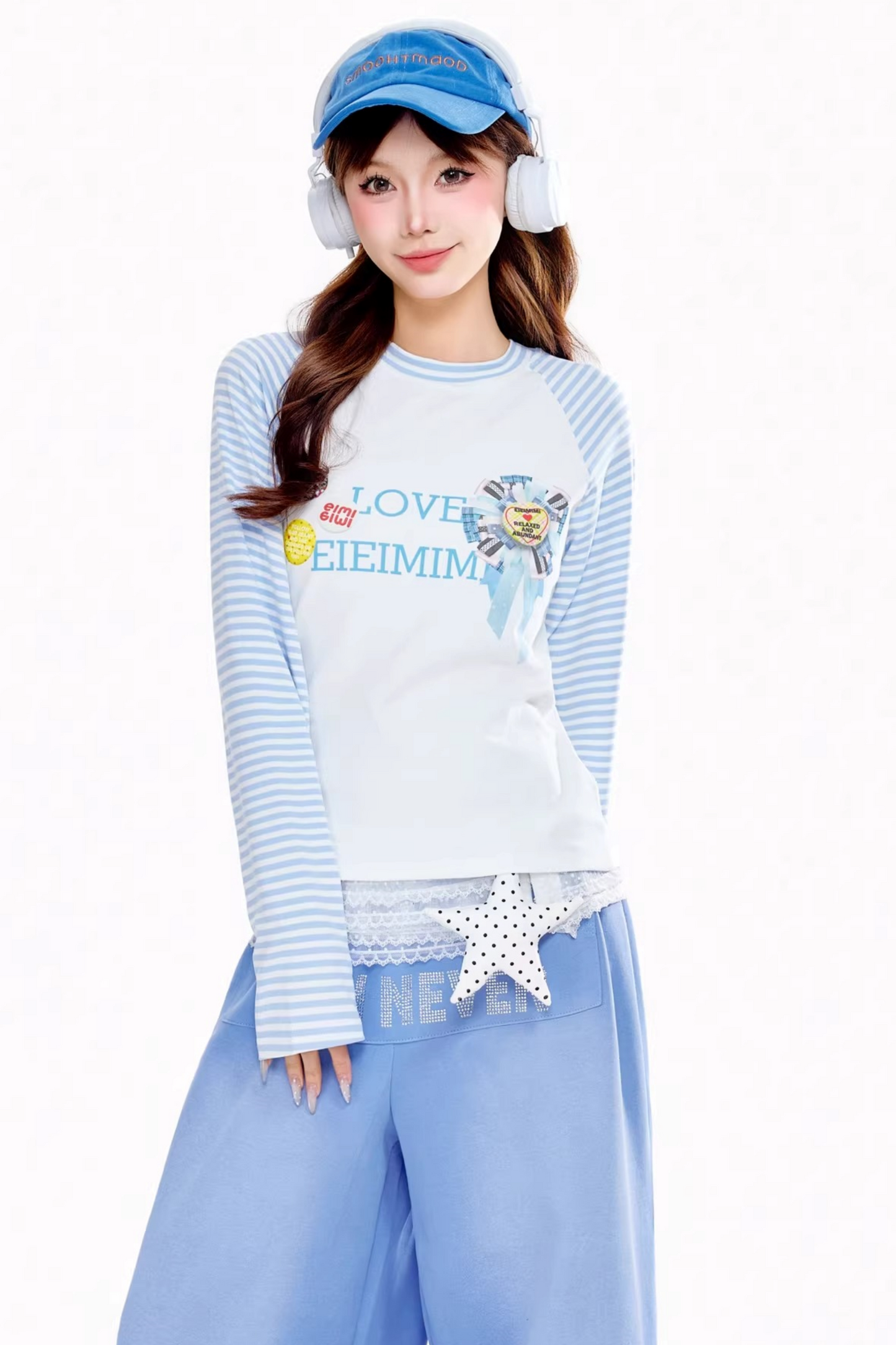 Retro Striped Raglan Top