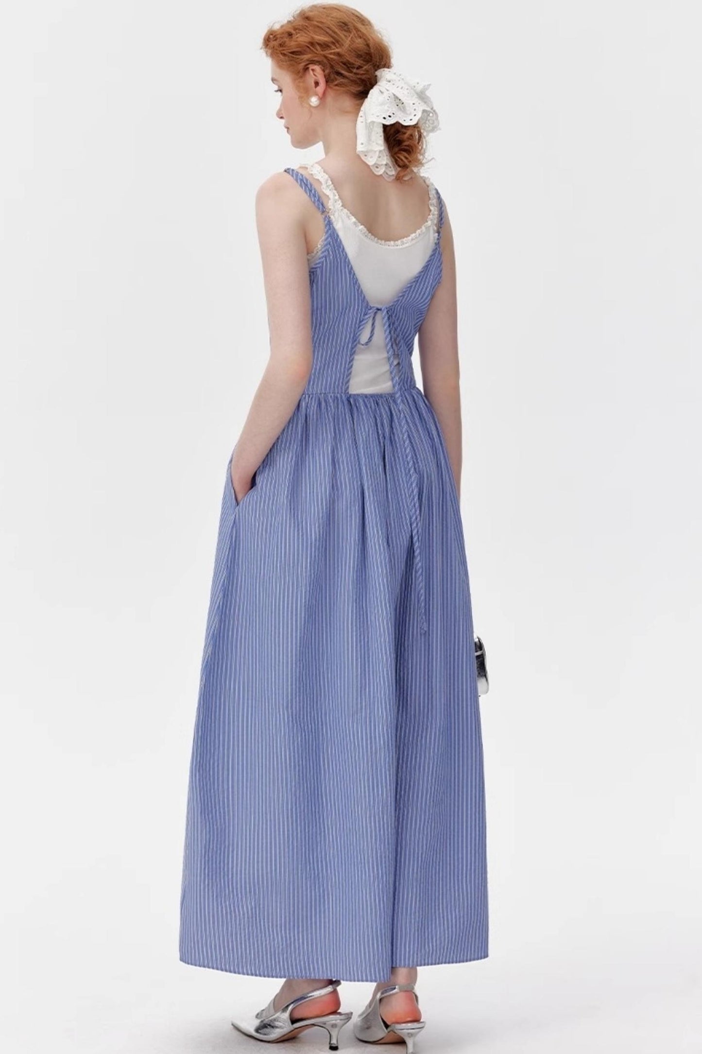 Island Vibe Backless Ruffle Dress Set-Up