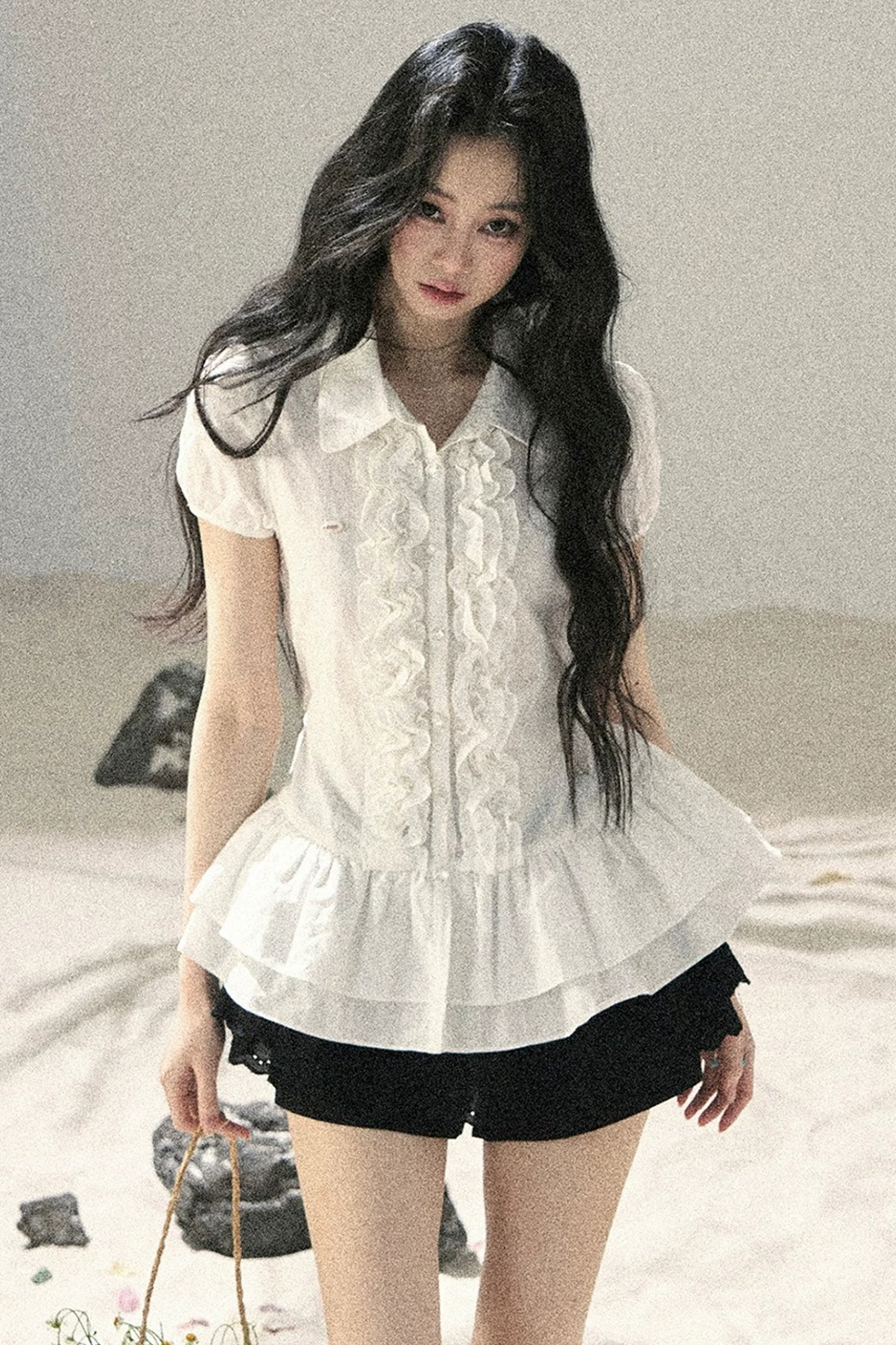 Pure White Ruffled Blouse