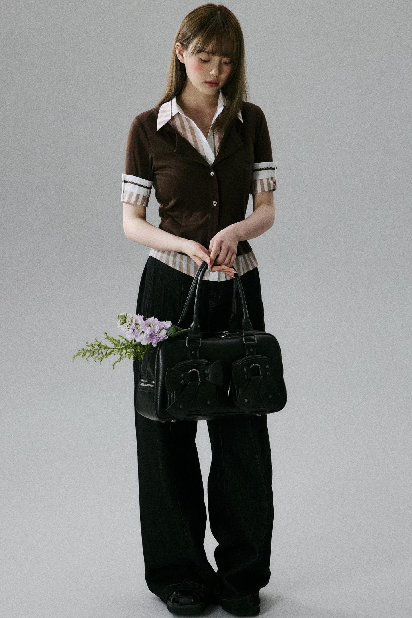 Brownish-Pink Layered Tee