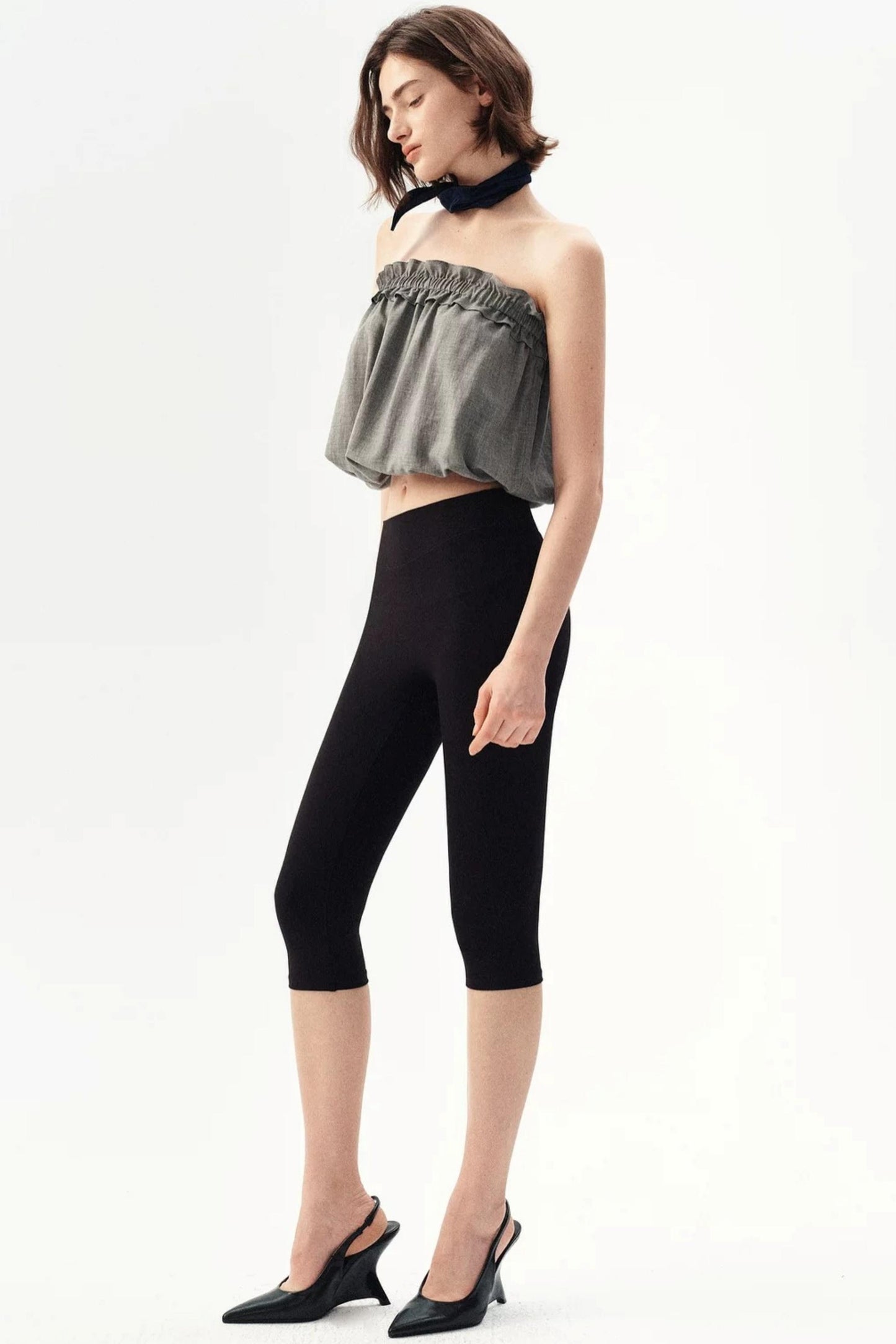 Kurzes Tube-Top aus Wollmischung