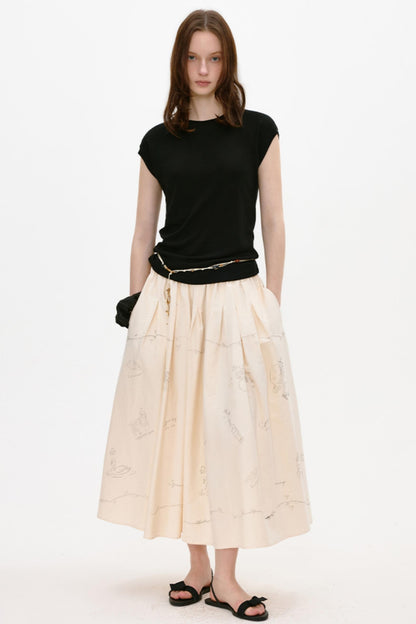 Summer Pleated Skirt