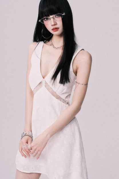 Lace Patchwork V-Neck Summer Dress