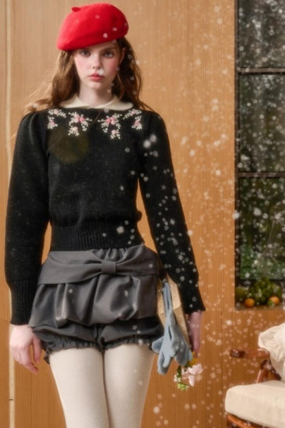 Wool Handmade Embroidered Sweater