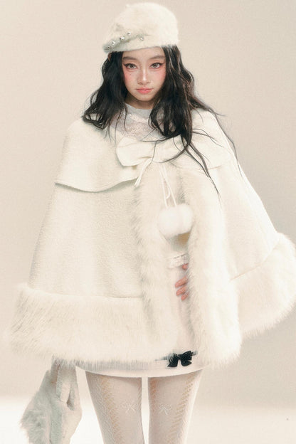 Korean Woolen Cape Jacket