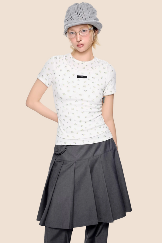 Floral Print Retro Top