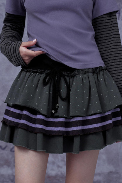 Purple Polka Dot Cake Skirt
