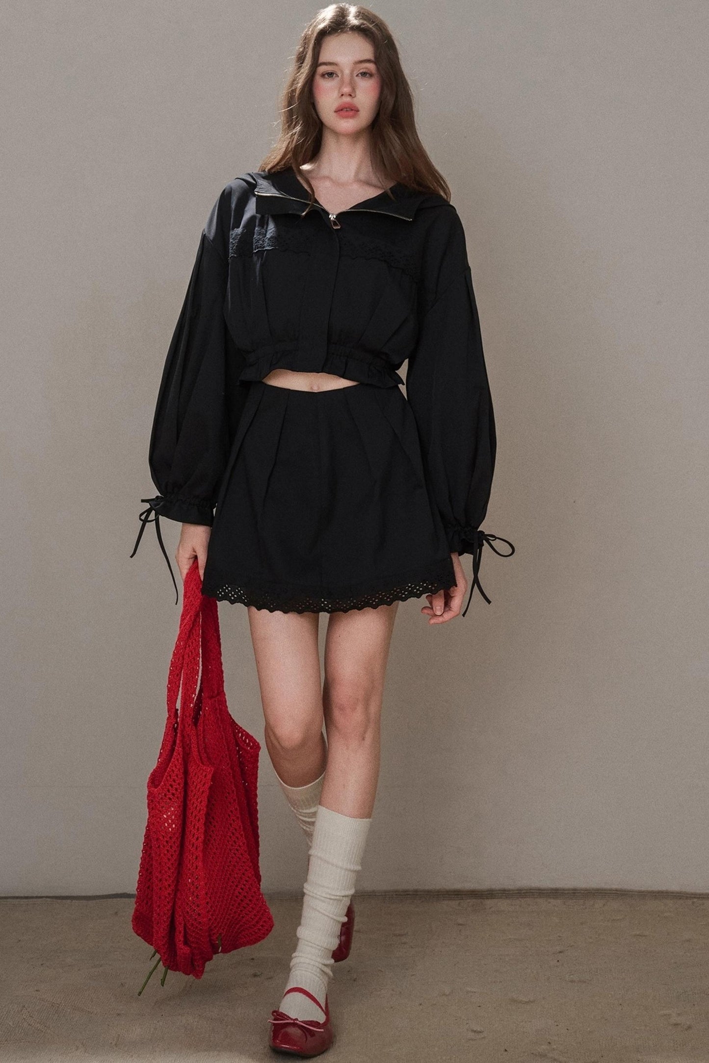 Cotton Trench Coat Set