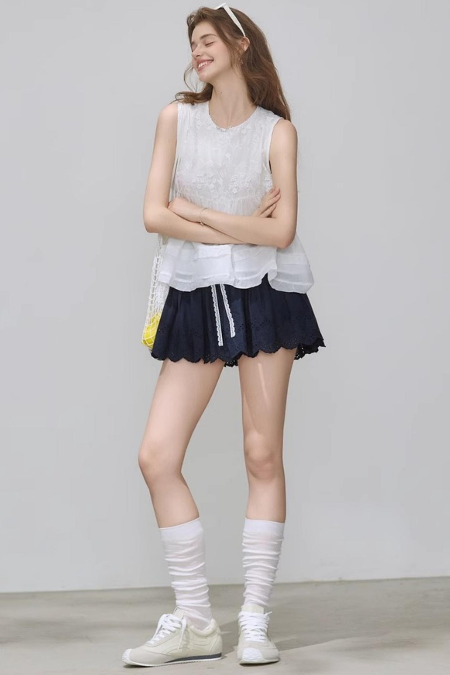 Summer White Embroidered Top