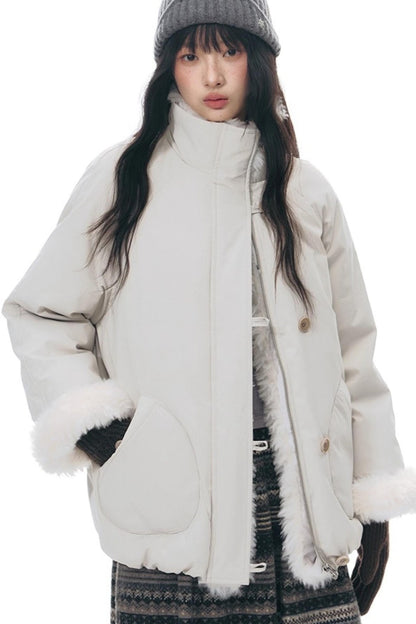 Detachable Fur Collar Cotton Jacket