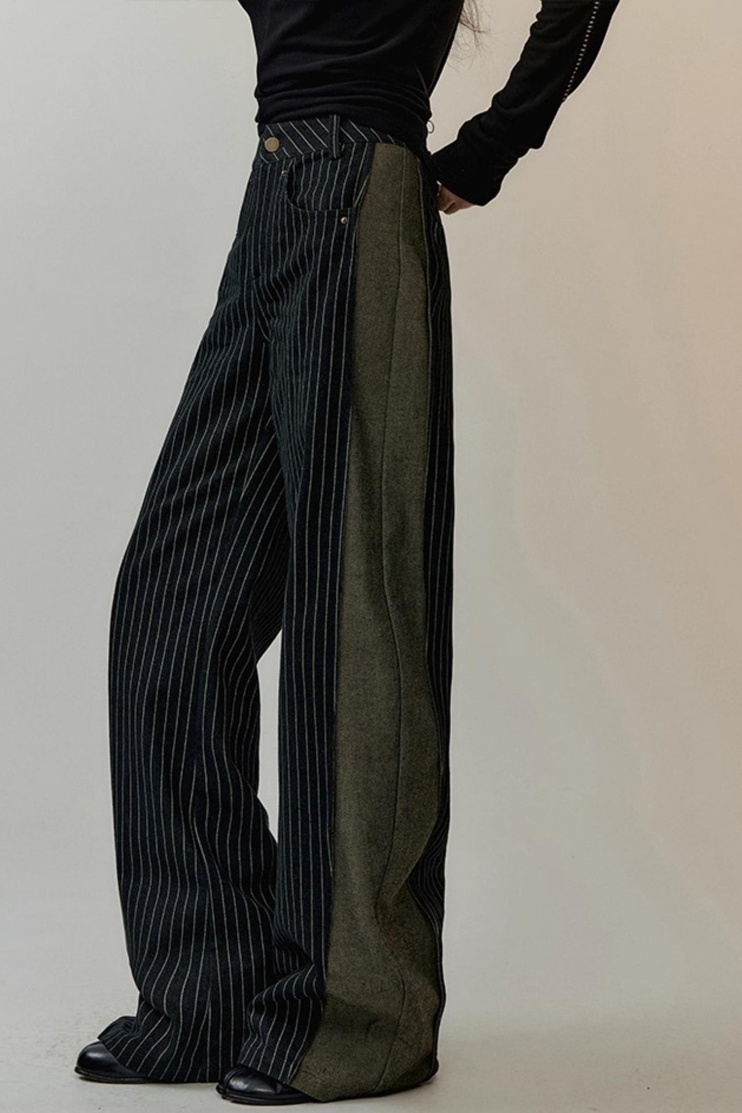 Striped Patchwork Winter Pants