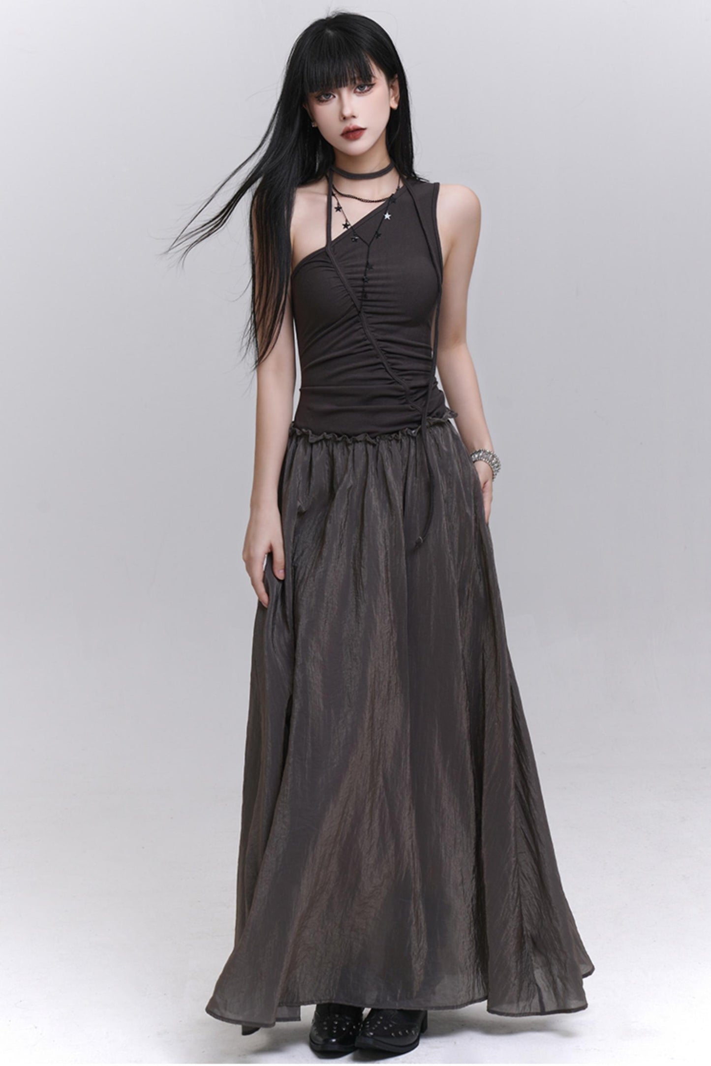 Elegant Seaside One-Shoulder Dress