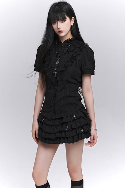 Ghost Lace Black Shirt