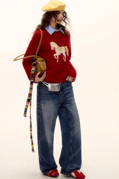 Lucky Pony Wool Sweater