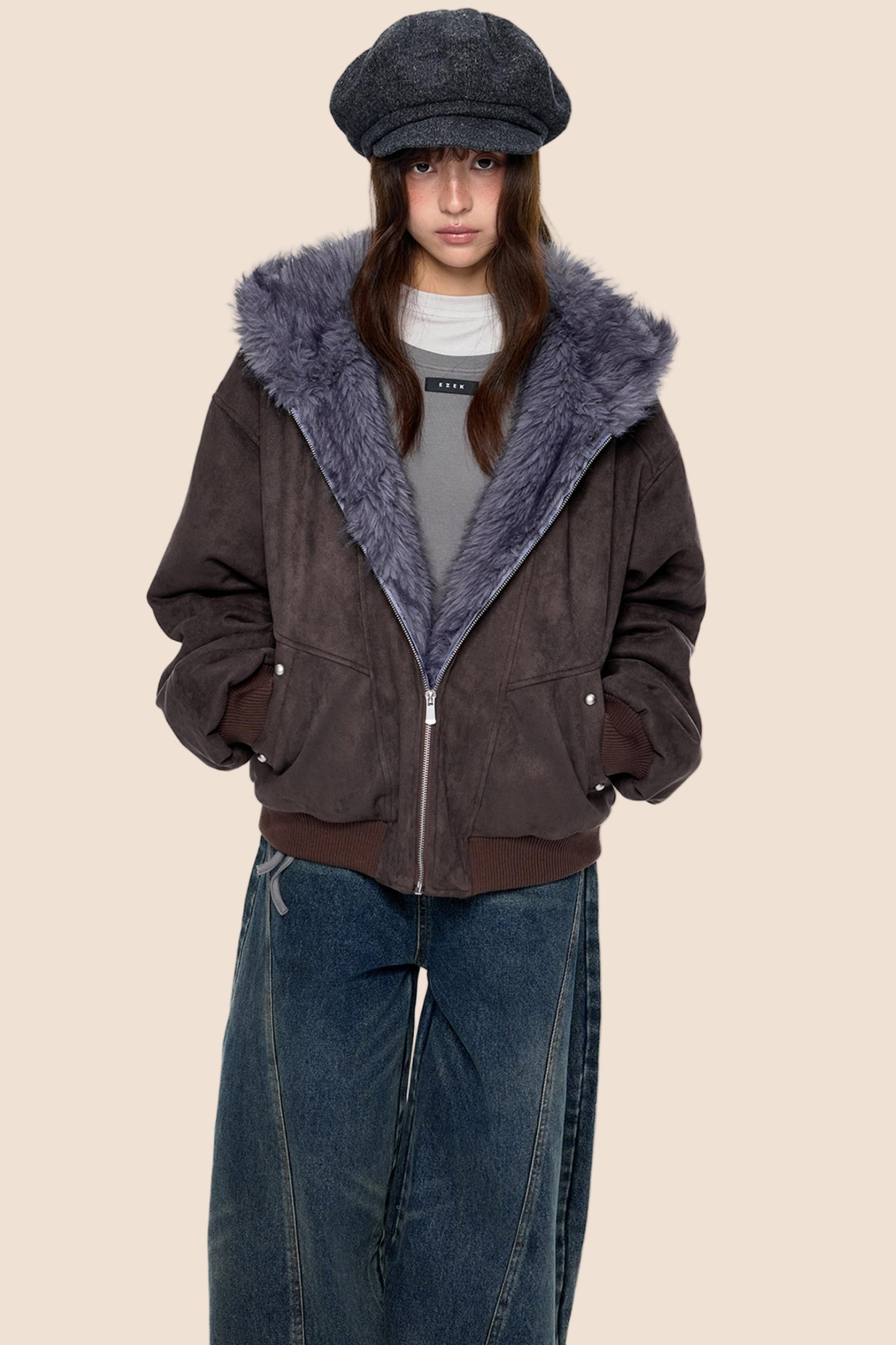 Soft Suede Chain Jacket