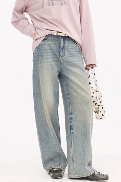 Split Hem Stretchy Denim Pants