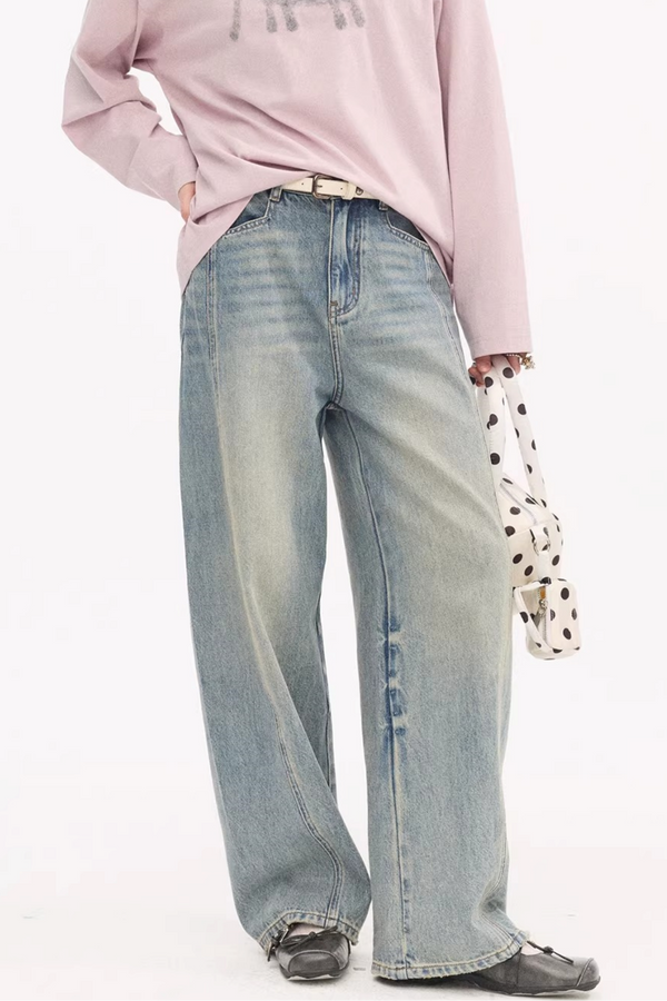 Split Hem Stretchy Denim Pants
