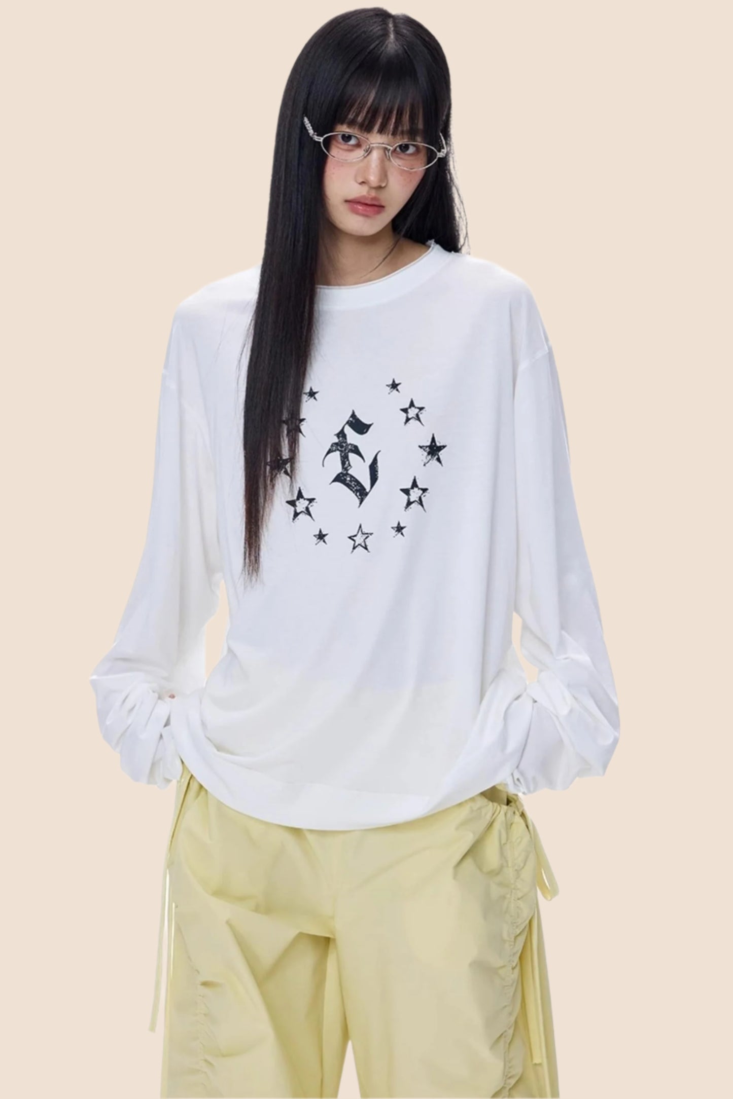 American Star Print Long Sleeve T-Shirt