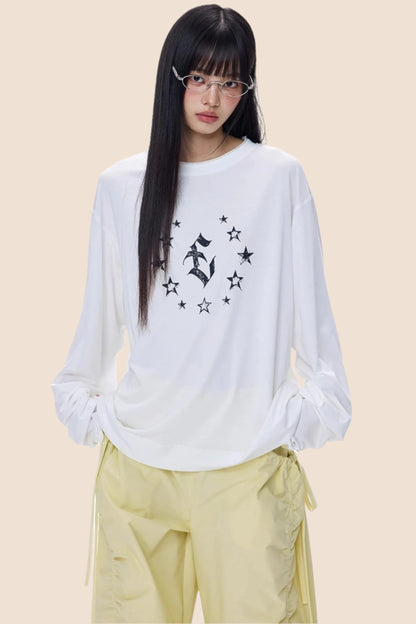 American Star Print Long Sleeve T-Shirt