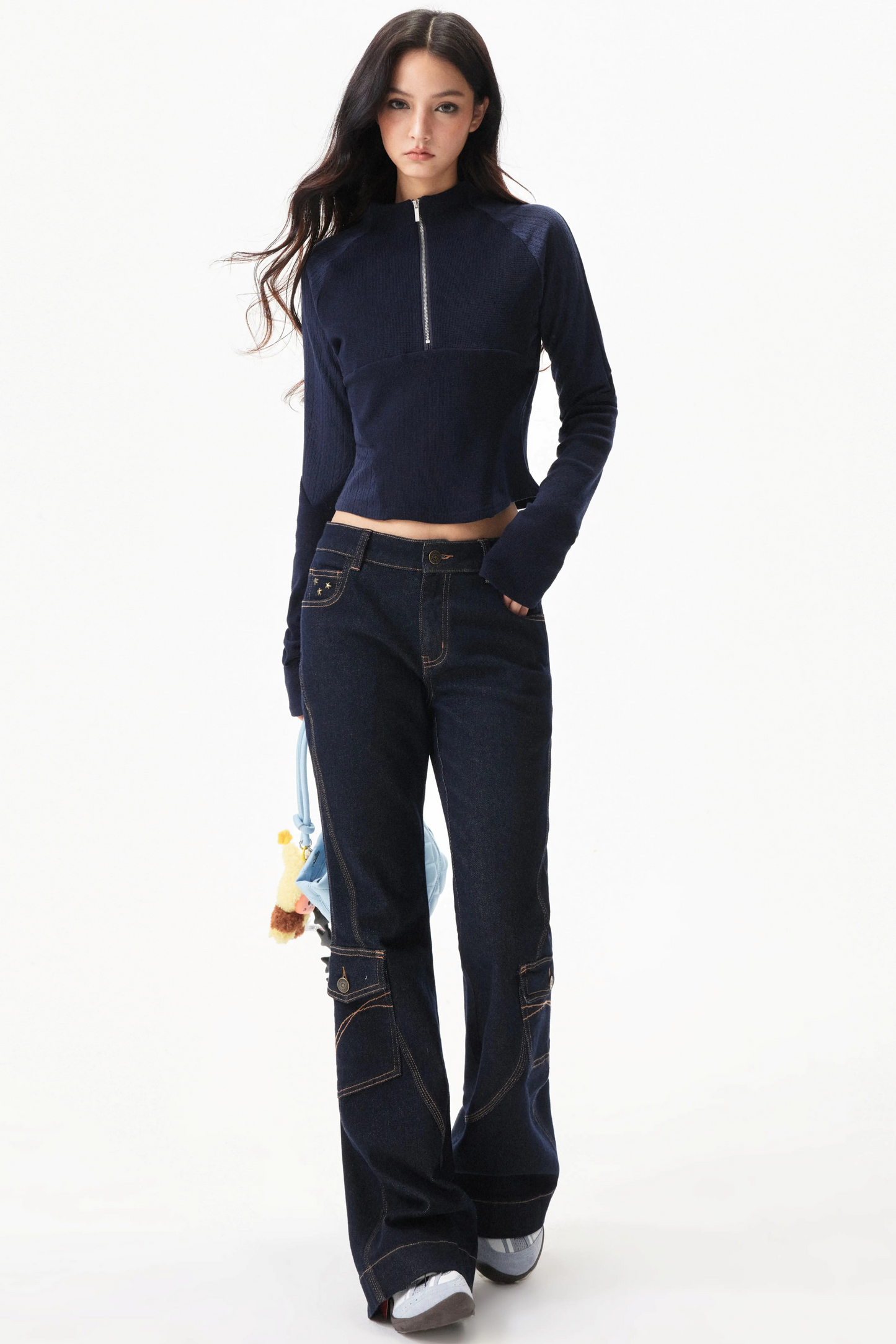 Waffle Patchwork Slim Top