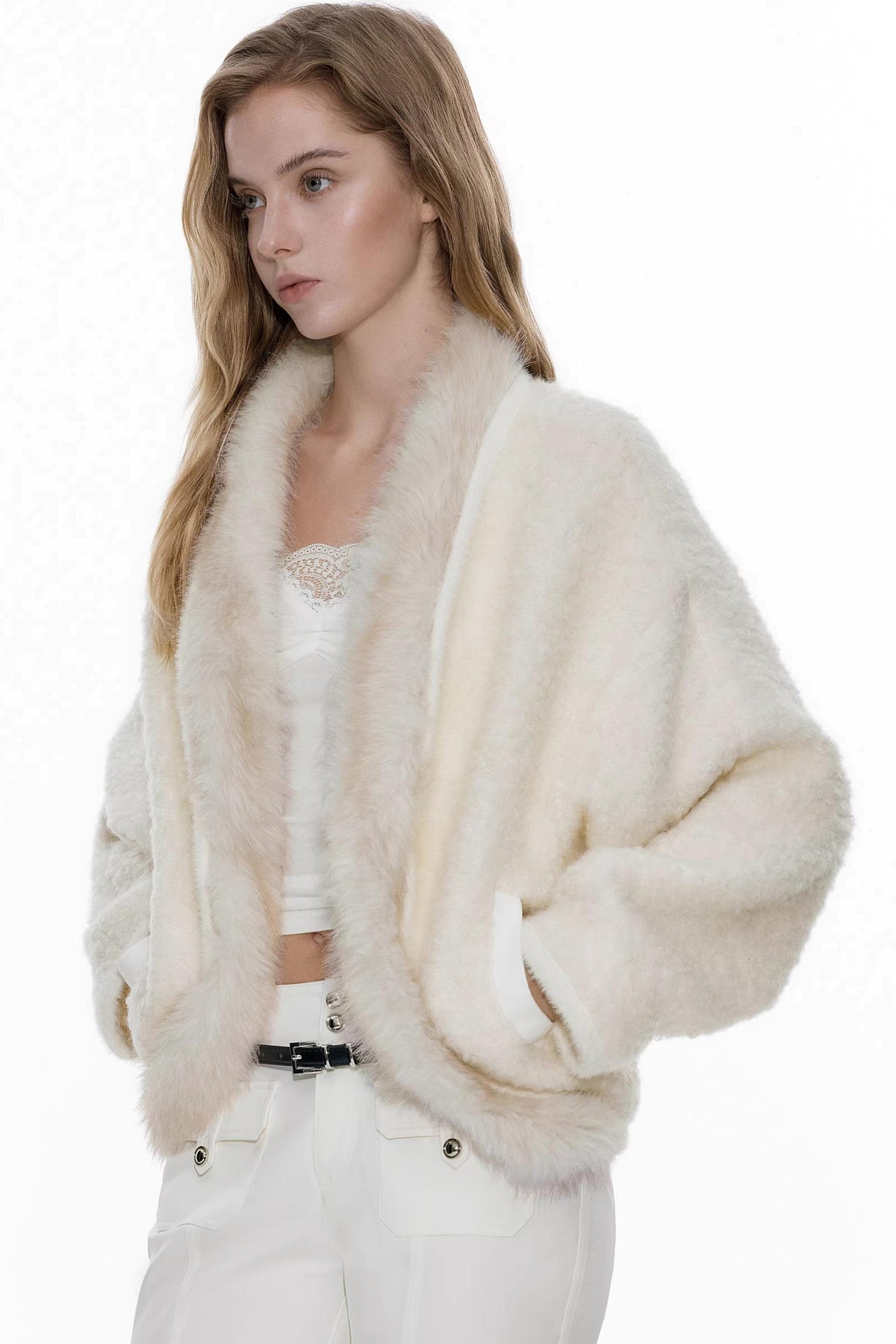 Detachable Fur Wool Coat