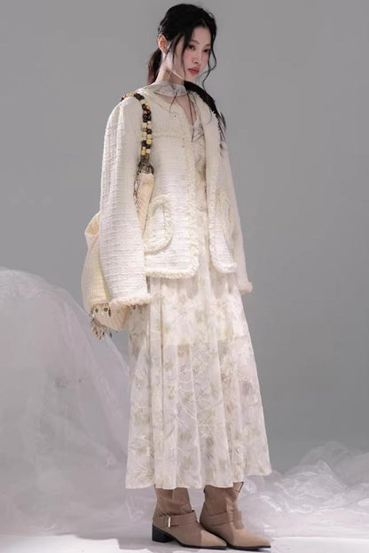 Soft Chic Glitter Wool Coat