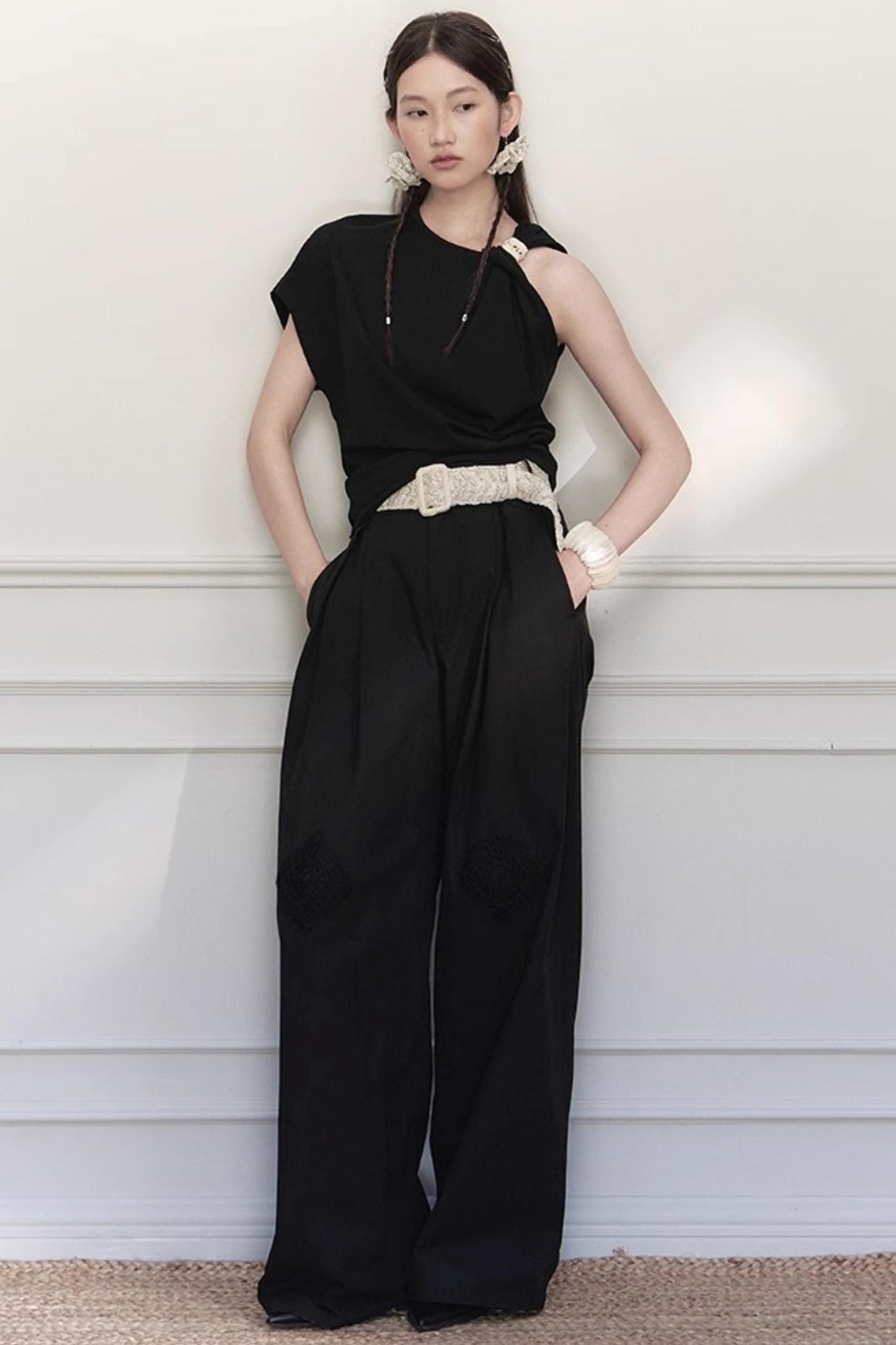 Twisted Cloud Shoulder Tee