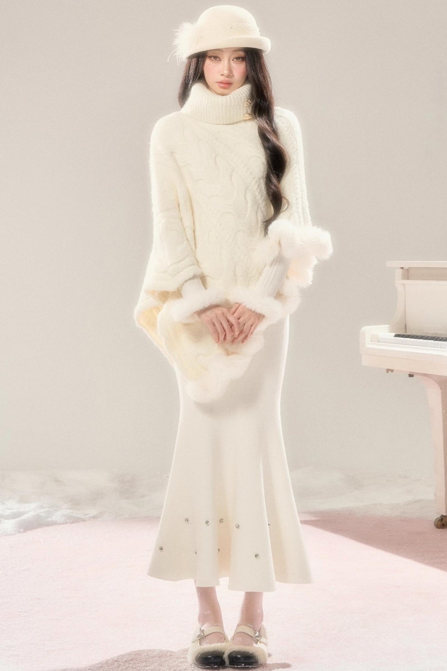 Winter Love Song Knitted Cape
