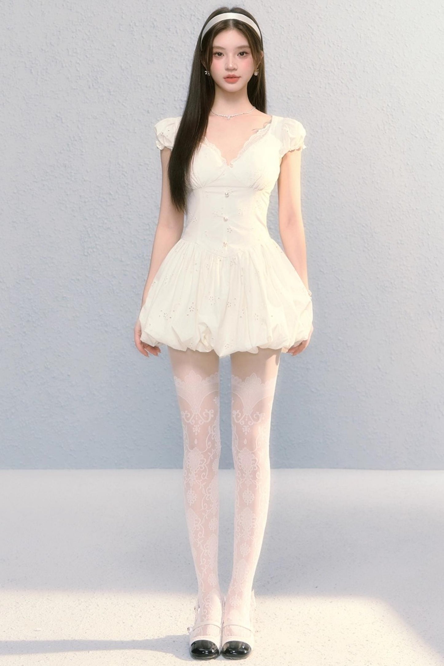 First Love Pure Waist Little White Summer Dress