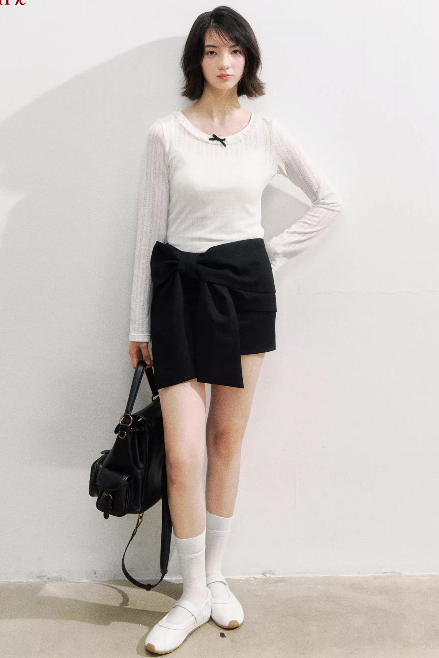 Three-Dimensional Bow Design Short Skirt