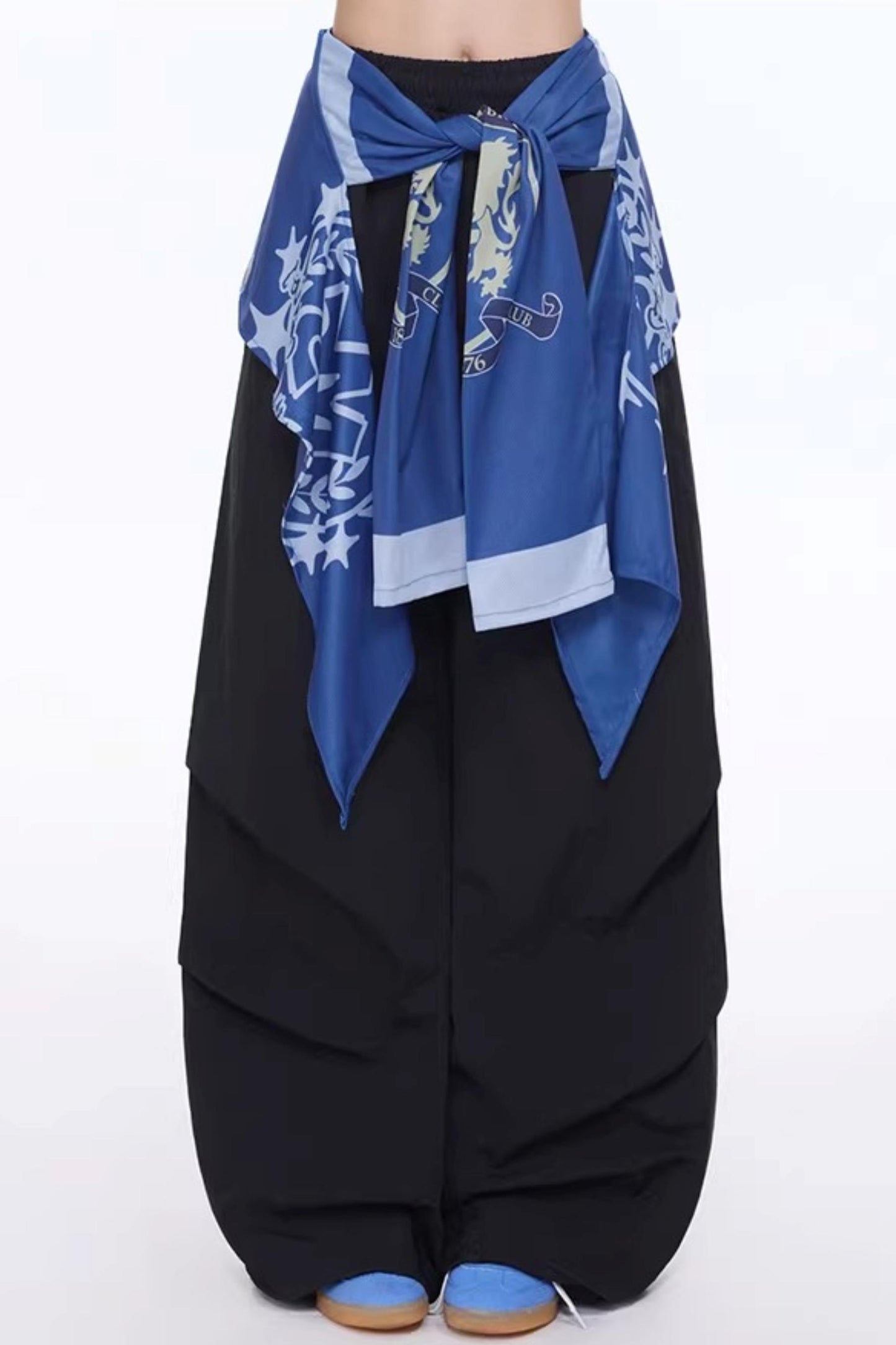 Belt Design Wide-Leg Pants