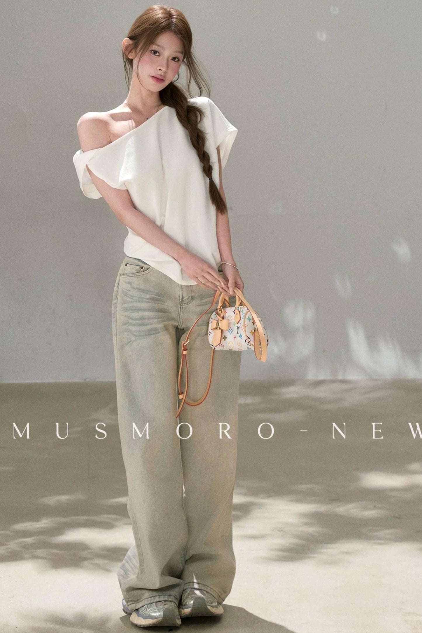 Vintage Washed Wide-Leg Jeans
