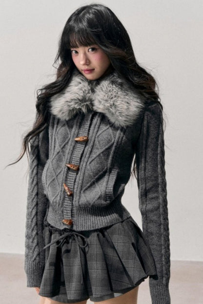 Knit Horn Button Cardigan