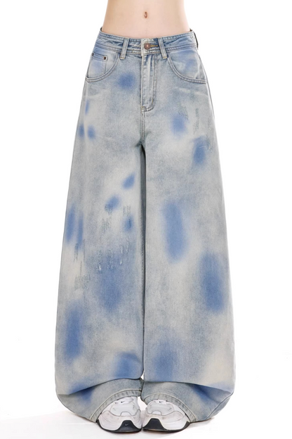 Vintage Washed Denim Pants