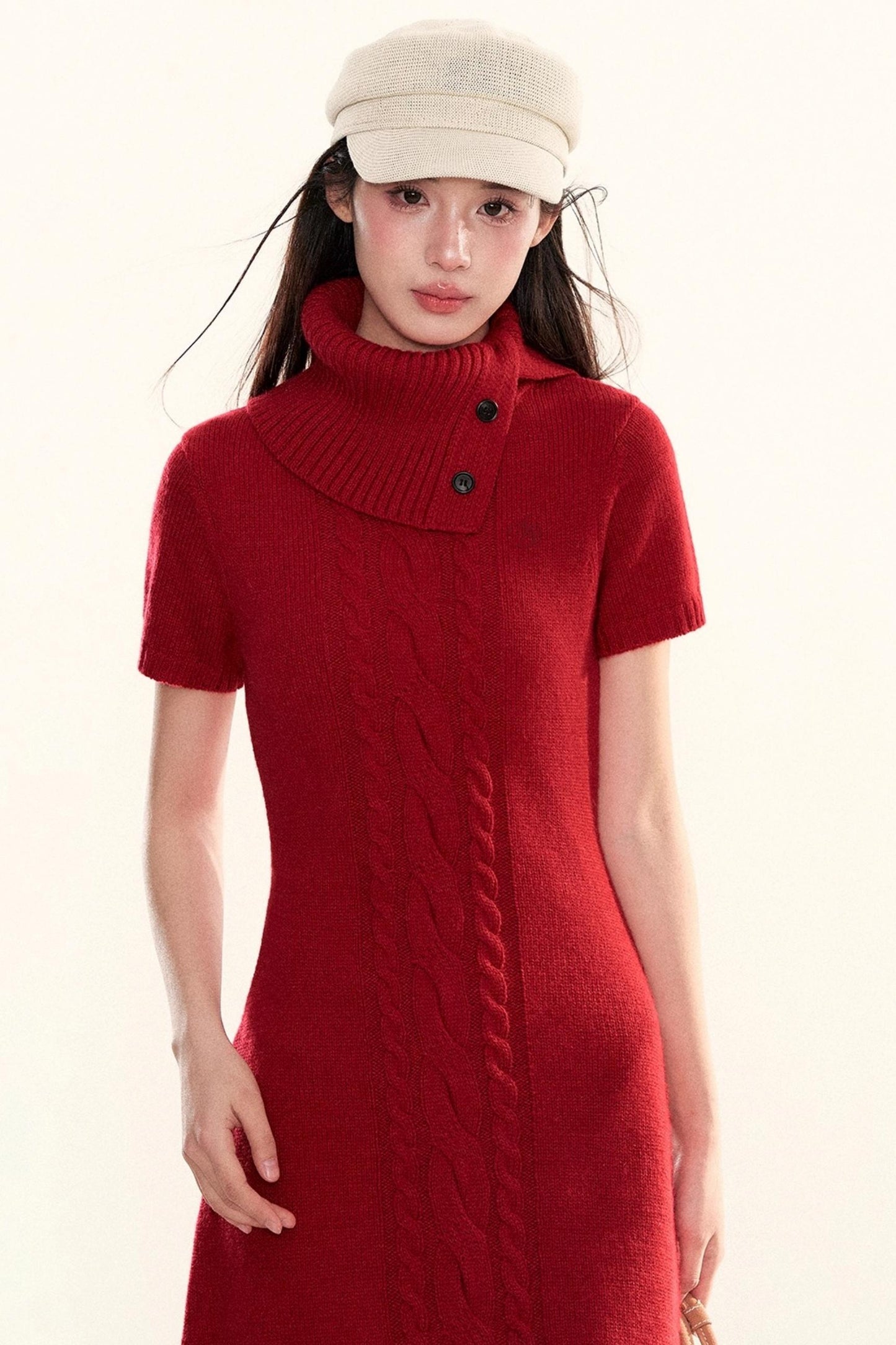 Cable Knit A-Line Dress