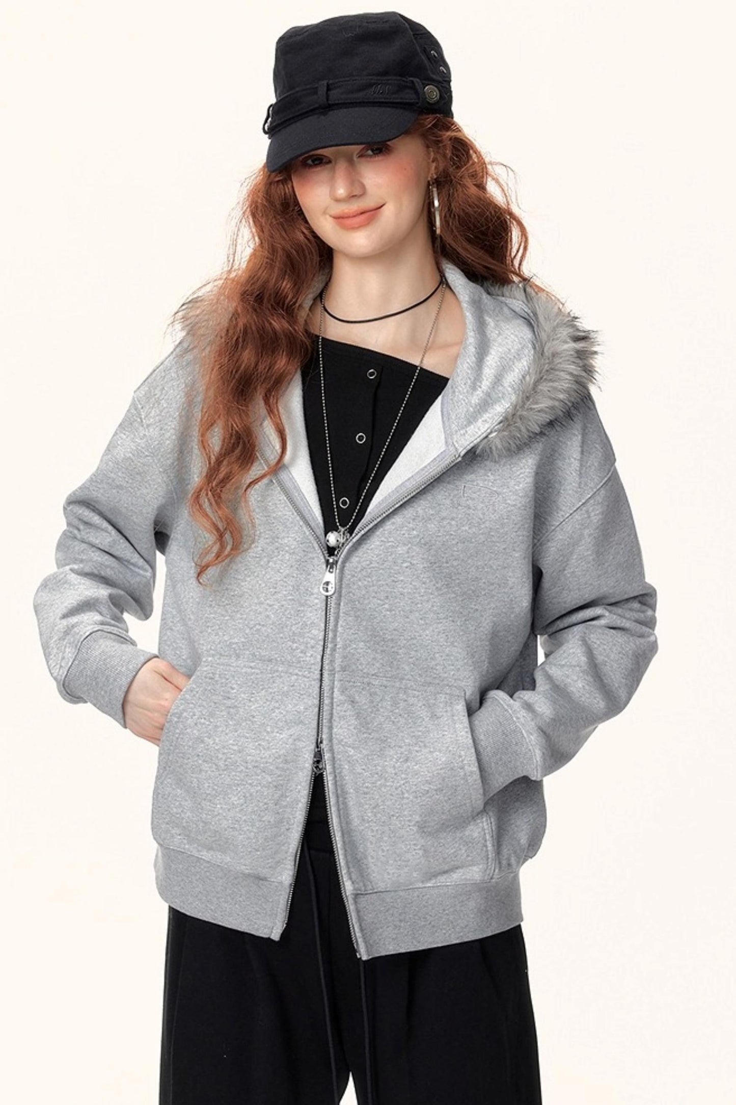 Winter Hooded Fur Collar Jacket