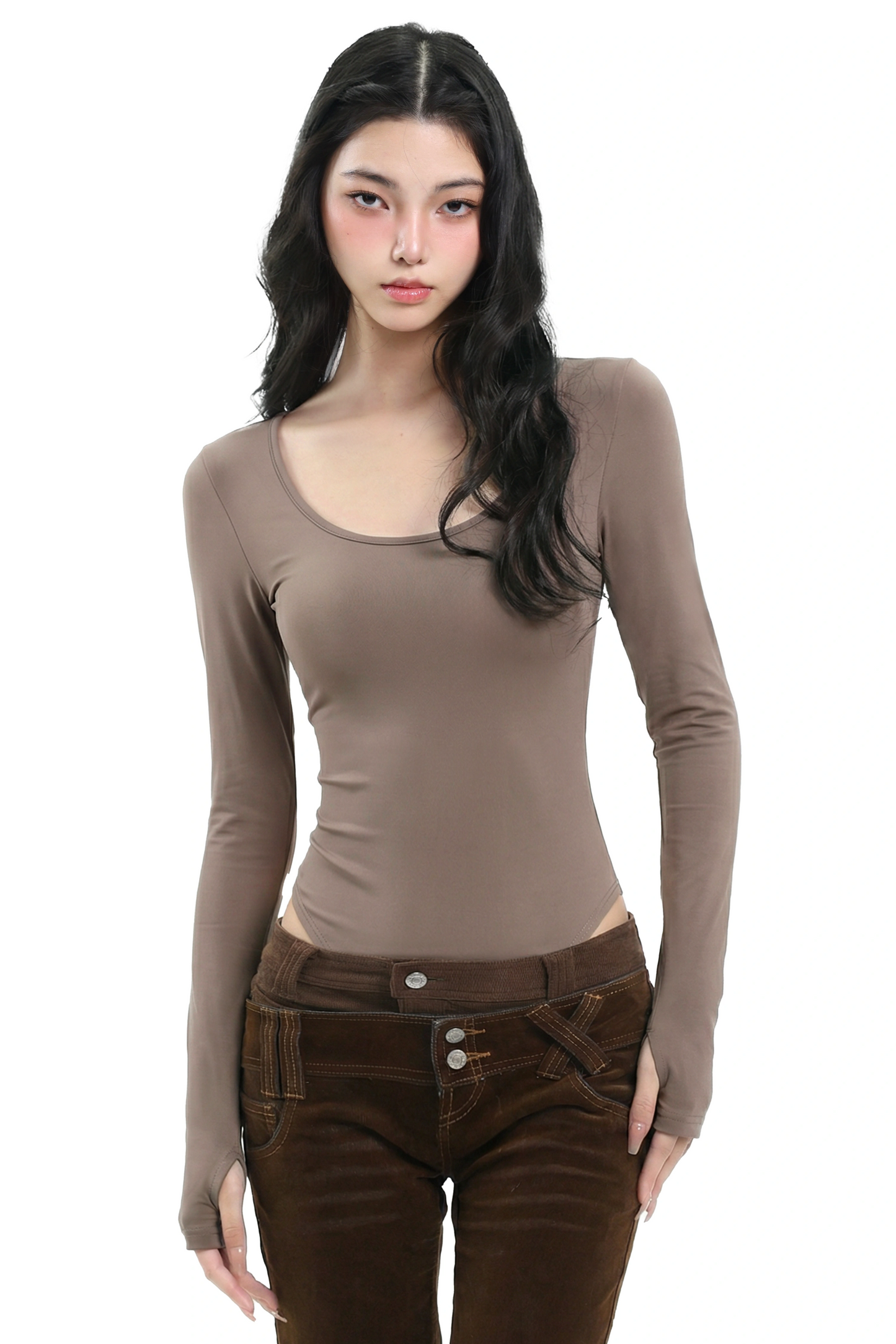 Slim Fit U-Neck Bodysuit