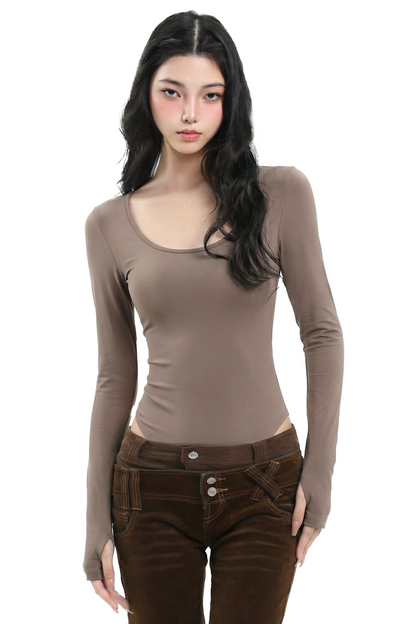 Slim Fit U-Neck Bodysuit