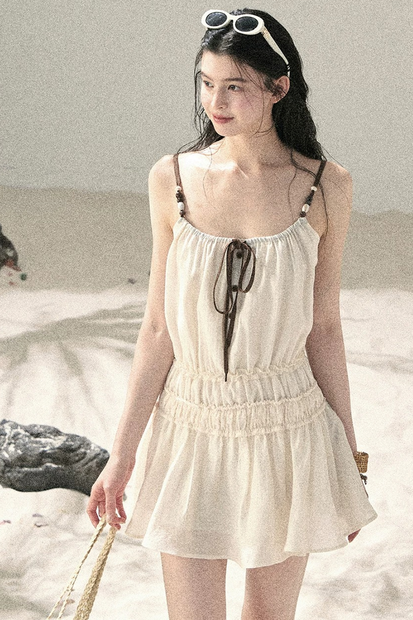 Französisches Sommerkleid mit Trägern