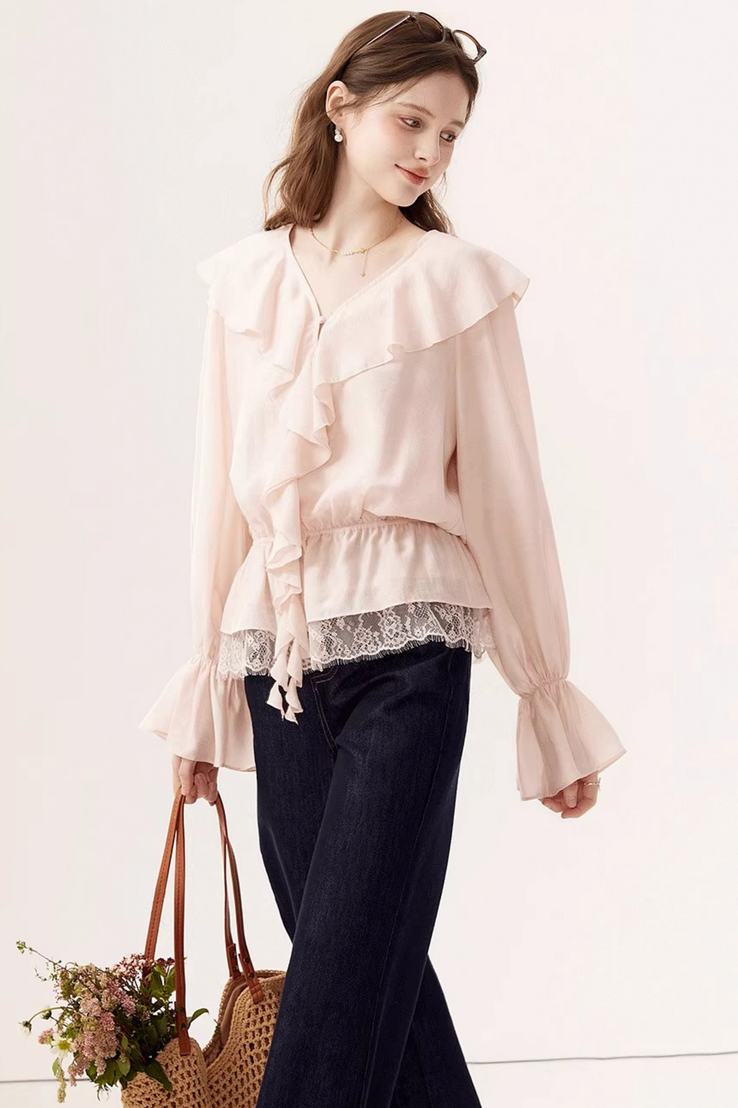 Tencel Ruffle Blouse