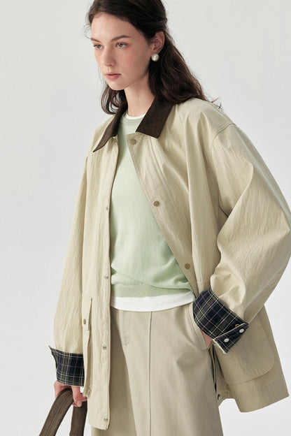 Vintage Patchwork Trench Coat