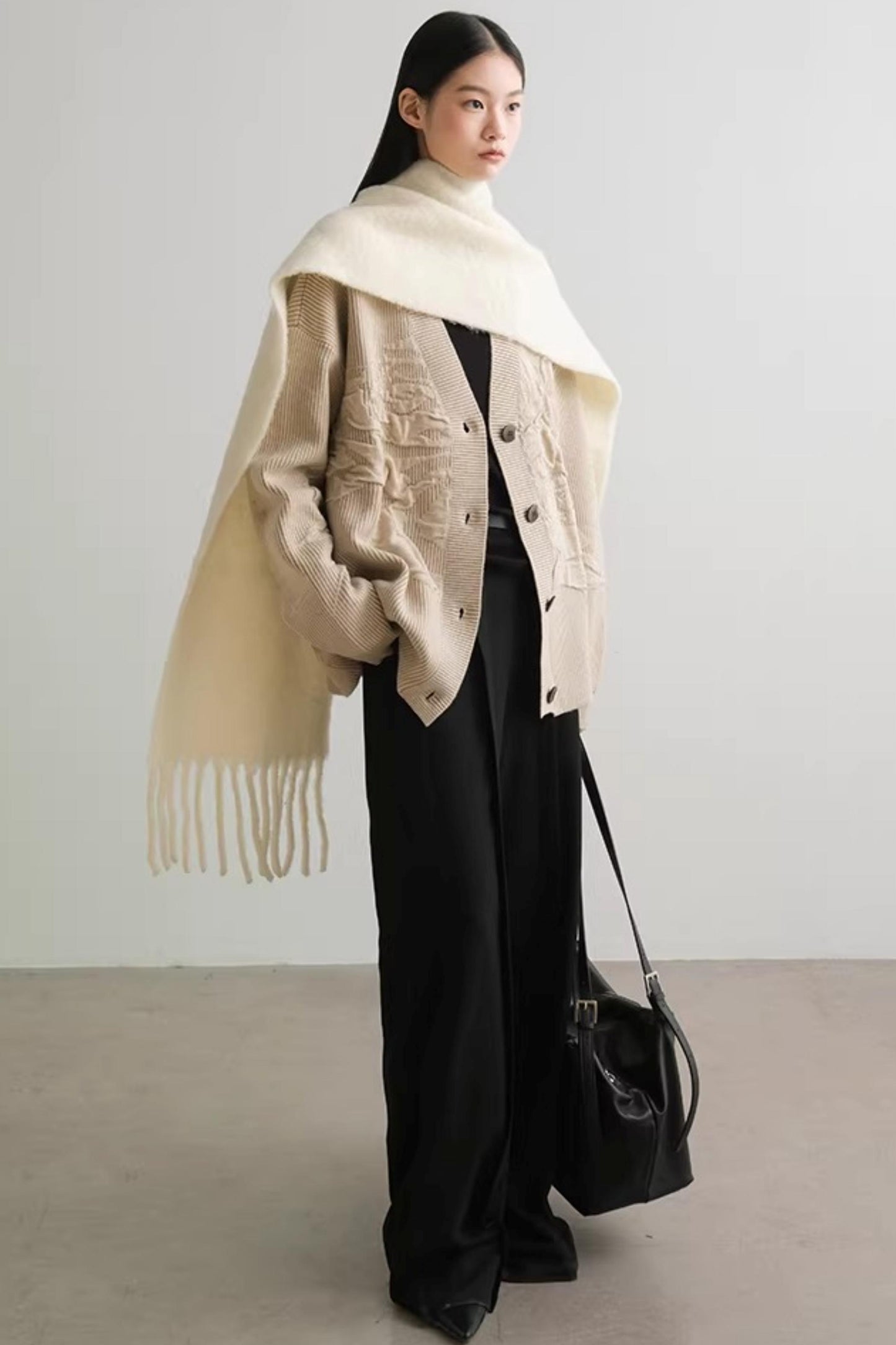 Virtual Illusion Jacquard Cardigan