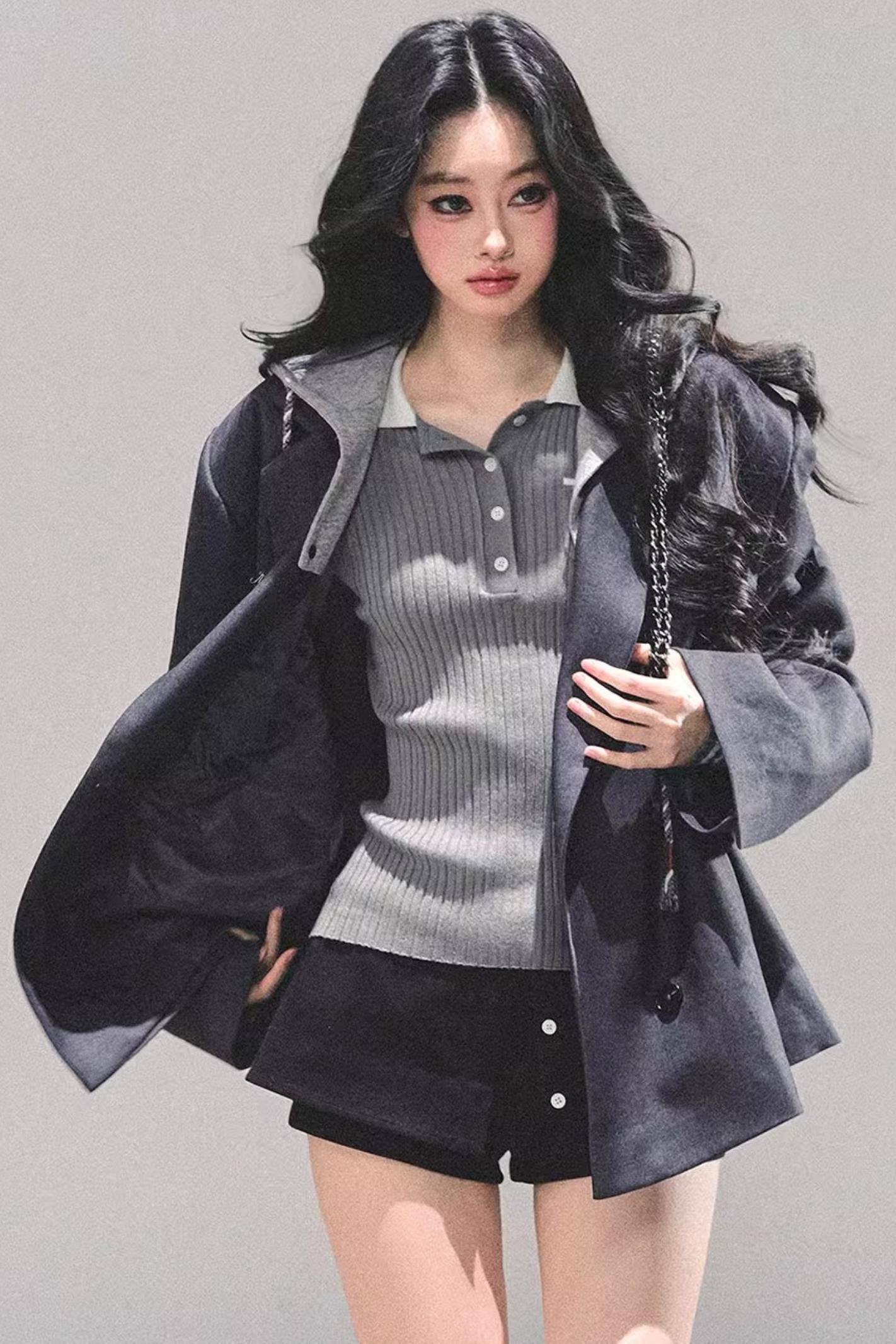 Minimalist Hooded Blazer