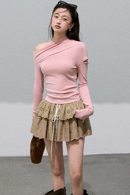 Lyocell Embroidered Puffy Cake Skirt