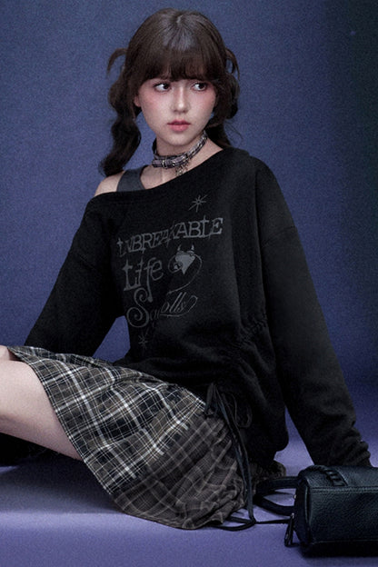 Dark Graffiti Sweatshirt Dress