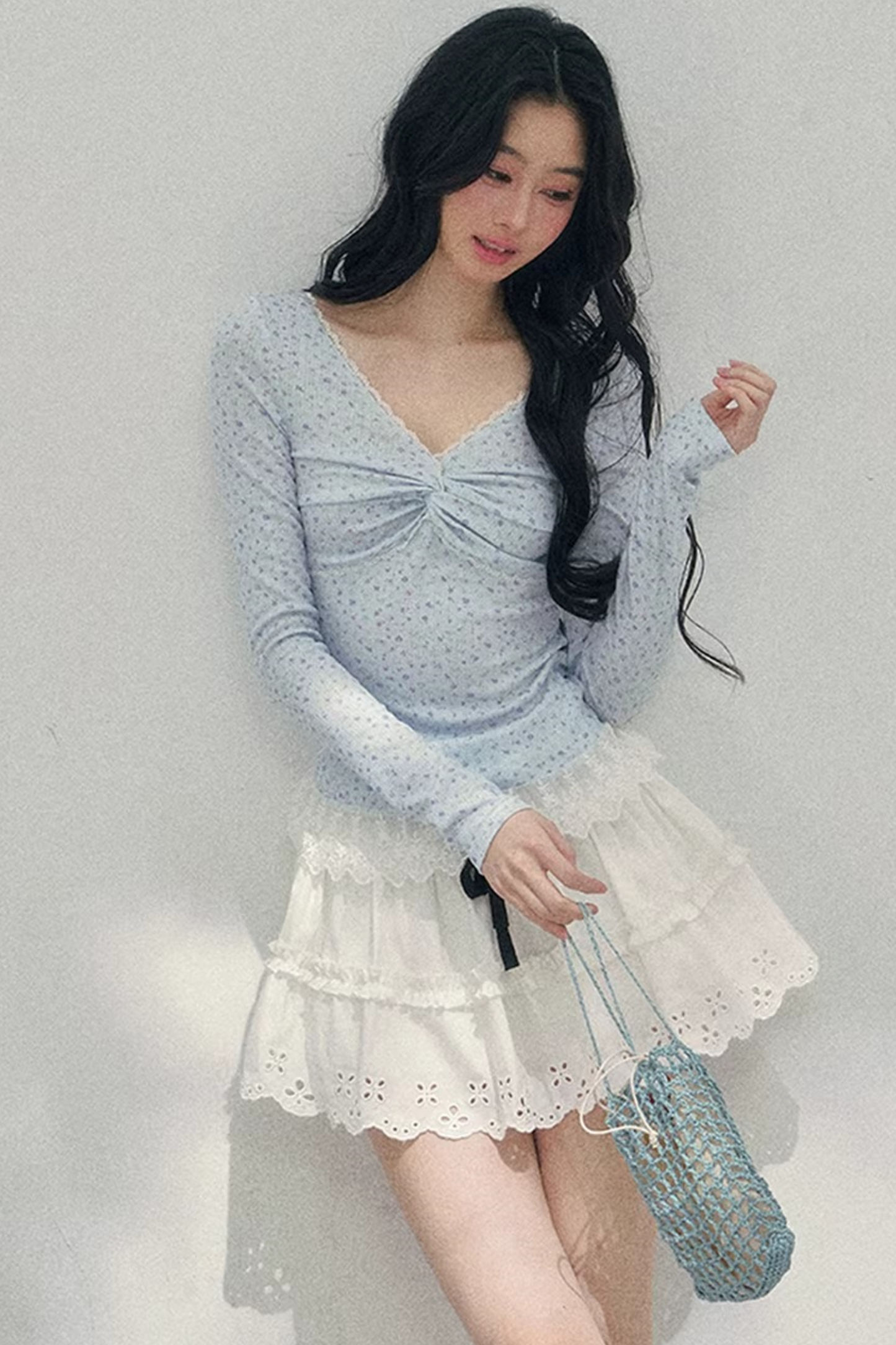 Spring White Half-Skirt