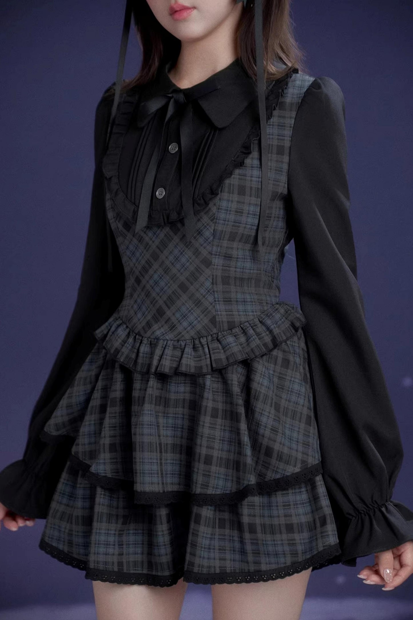 Plaid Lolita Winter Dress